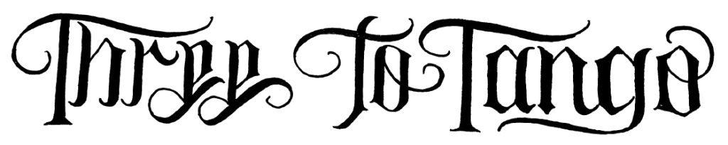 Three to Tango title lettering